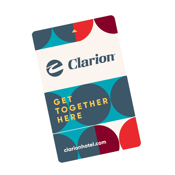 Cartão chave do hotel Clarion by Choice Hotel RFID