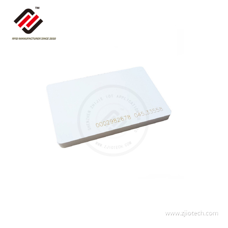 Cartão RFID em branco de PVC 125khz LF imprimível personalizado
